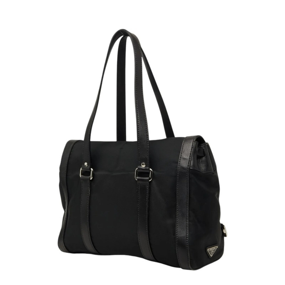 PRADA Black Leather Shoulder Bag - Picture 2 of 11